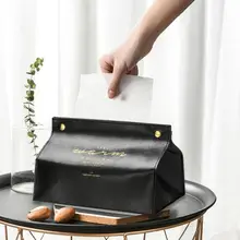 Ins нордическая коробка для салфеток из искусственной кожи складной держатель для салфеток украшение стола держатель для салфеток нордическая кожаная коробка для салфеток бумага