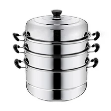 4 слоя утепленная Нержавеющая сталь горшок Пароварка кастрюля для супа Универсальный индукционный Плита газовая плита Кухня многофункциональная Пособия по кулинарии горшки