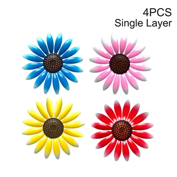 

4pcs Bathroom Balcony Metal Flower Hanging Ornament Modern Gift Home Office Living Room Art Craft Bedroom Wall Decoration Garden