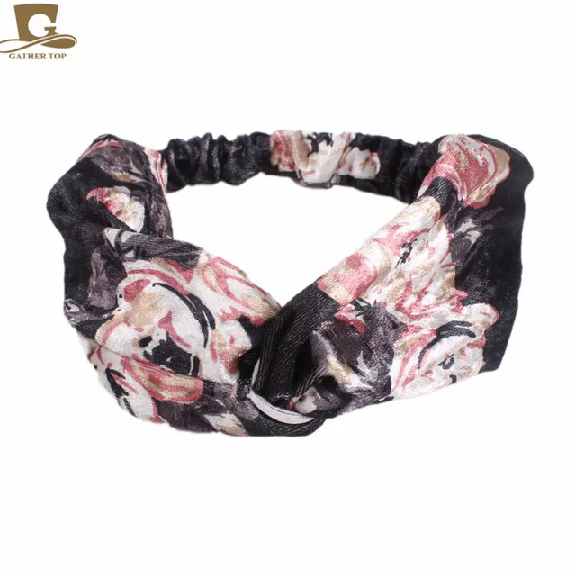 New African Pattern Print Headband for Women Twist Style Black Girl Head Wraps Elastic Hair Accessories Turban Headscarf 161 black
