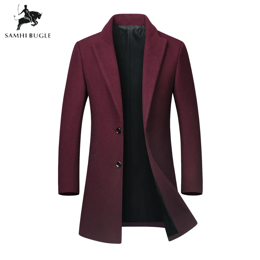 Winter Wool Jacket Men s High quality Wool Coat Casual Slim Lapel Wool Coat Men s 3
