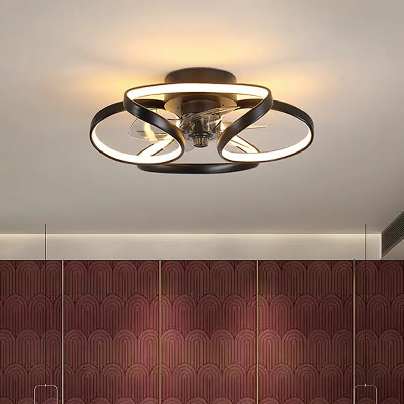 New Modern Style Remote Control Smart Led Ceiling Fan Light Three gears strong wind mute For Bedroom Kitchen Study Decoration