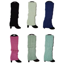 Женские гольфы, вязаные крючком зимние теплые леггинсы, перчатки, чехол для обуви