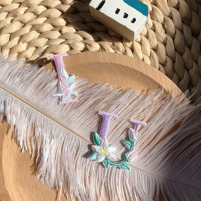 의류용 귀여운 글자 패치, 아플리케 청바지, DIY 액세서리, 다리미 원단 스티커, 1 개 패션