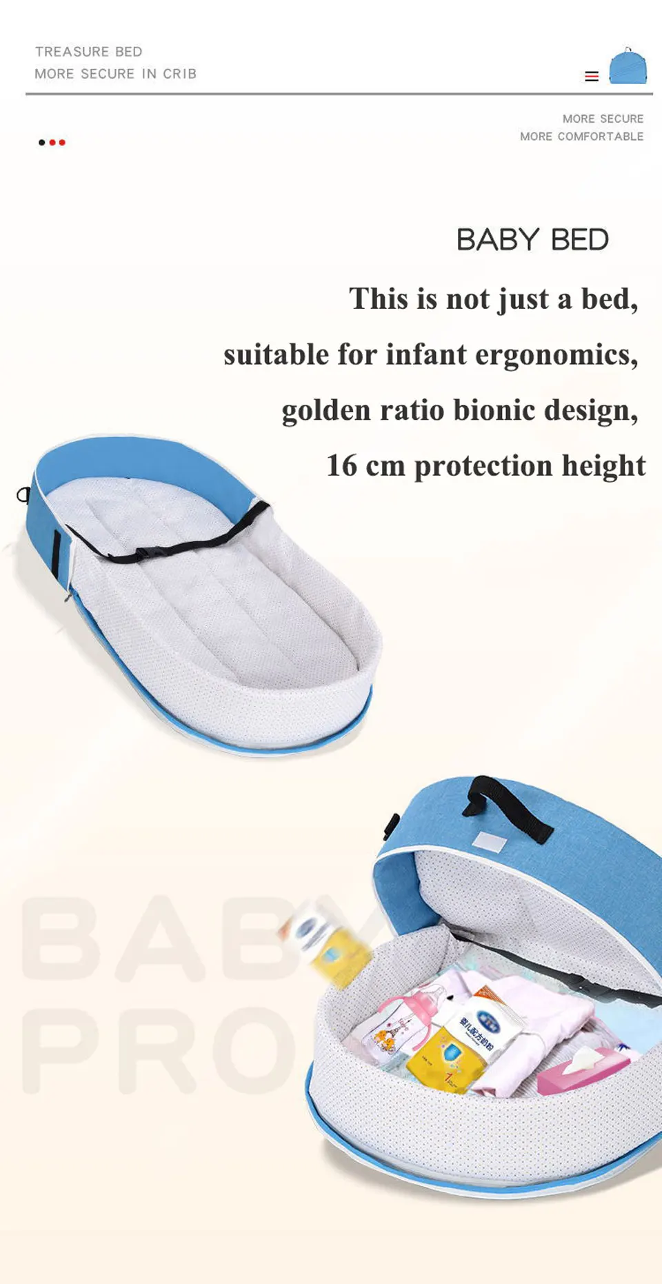 TOKOMOM™ Baby Crib Multi-function Baby Bed 