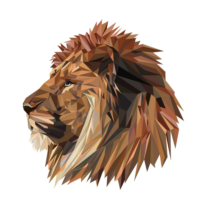 

Colored Personality Lion Head Car Sticker Window Decoration Windshield High Quality Vinyl Scratches Waterproof PVC16*15cm