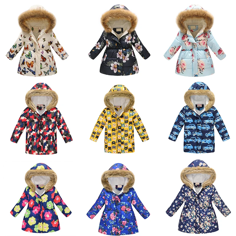 

2019 New Winter Children Coat Baby Girl &Boys Warm Jacket Kids Fashion Printed Outerwear Children's Christmas Costume For Kids
