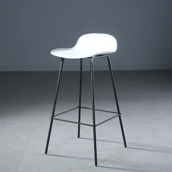

Nordic Backrest Personality Bar Chair Iron Bar Stool Simple Modern Home Fashion Backrest High Stool Bar Modern