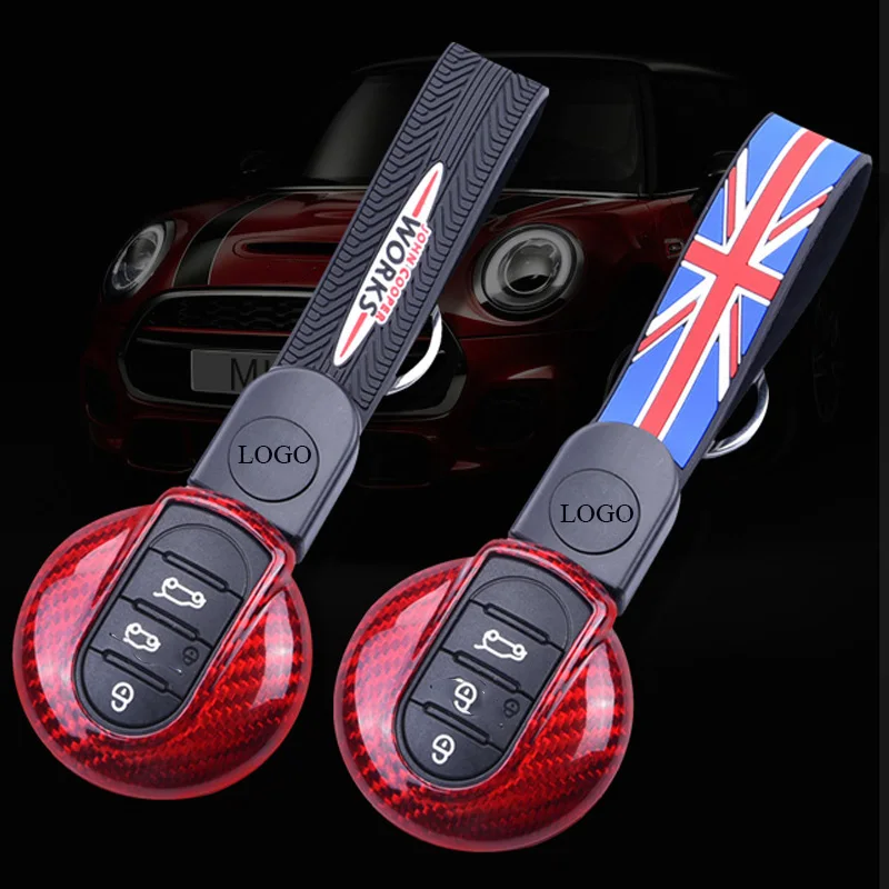 Carbon Fiber Car Key Protect Cover For BMW MINI COOPER F54 F55 F56 F57