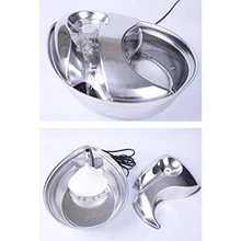 Поилка для домашних животных собака кошка питьевой фонтан 2,8 л из нержавеющей стали Автоматическая миска для домашних животных