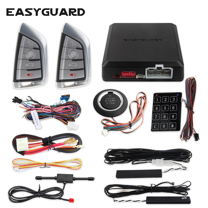 Top EASYGUARD Universal Passive Keyless Entry Car Alarm Remote Start