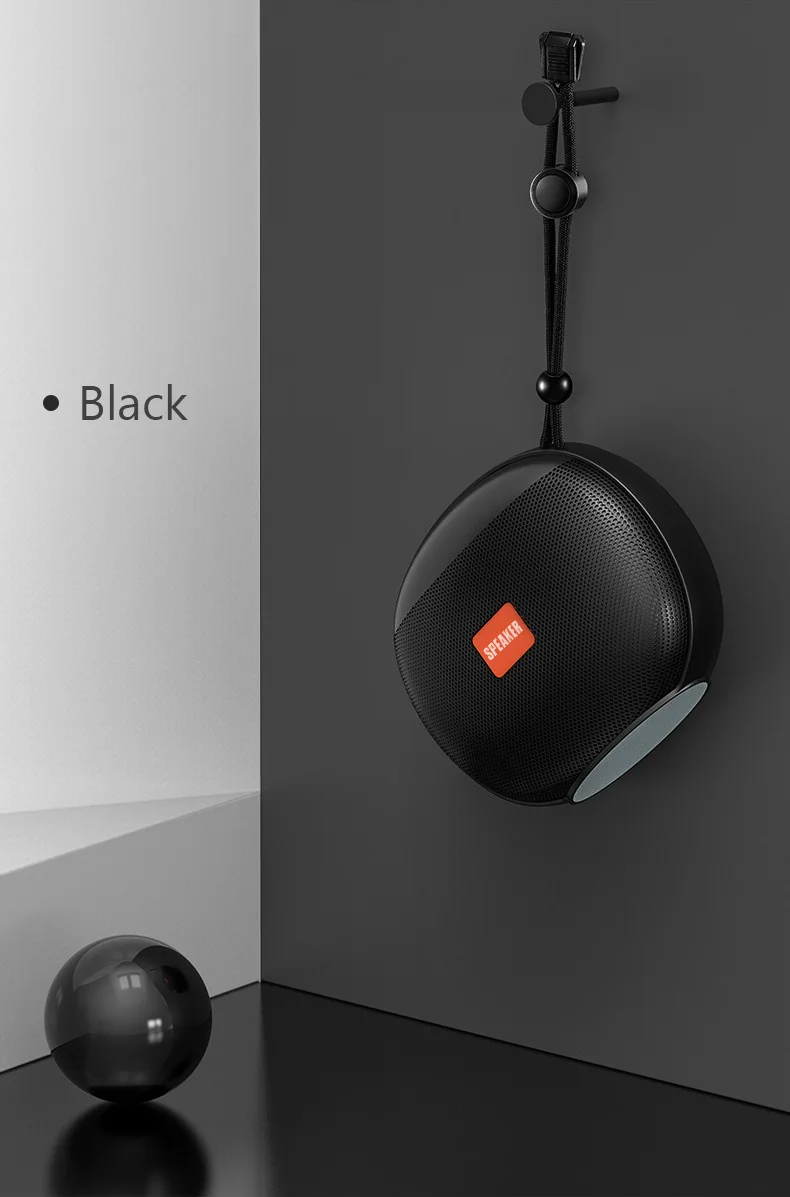 Black Беспроводная Bluetooth Колонка Портативная колонка Бас Сабвуфер Музыкальная Коробка громкий динамик TF карта USB динамик s с fm-радио caixa de som - Цвет: Black