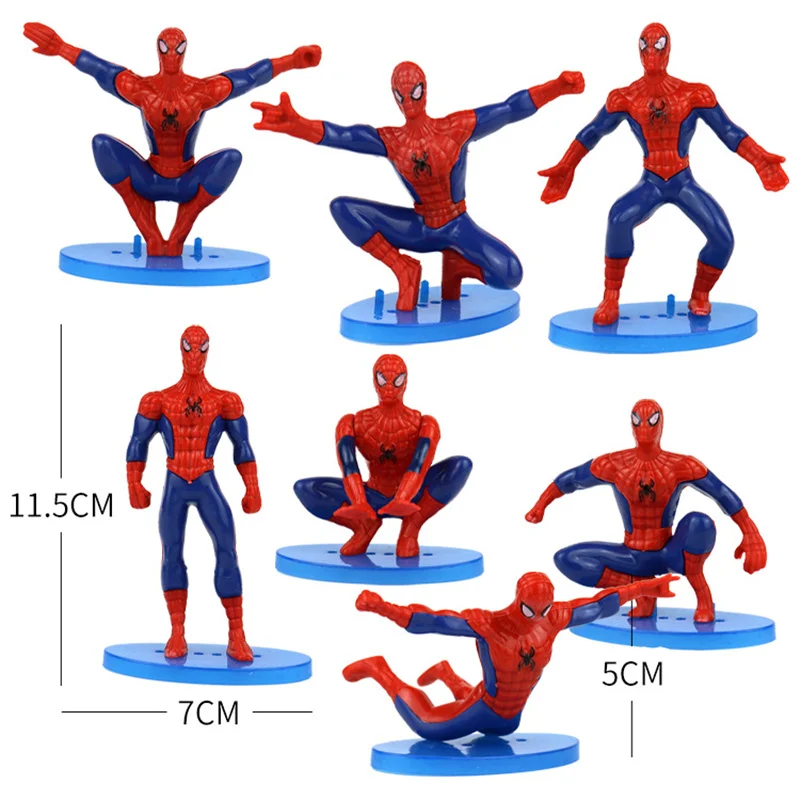 1pcs/set Spider Man Cake Action Figure Spider Man Theme Party