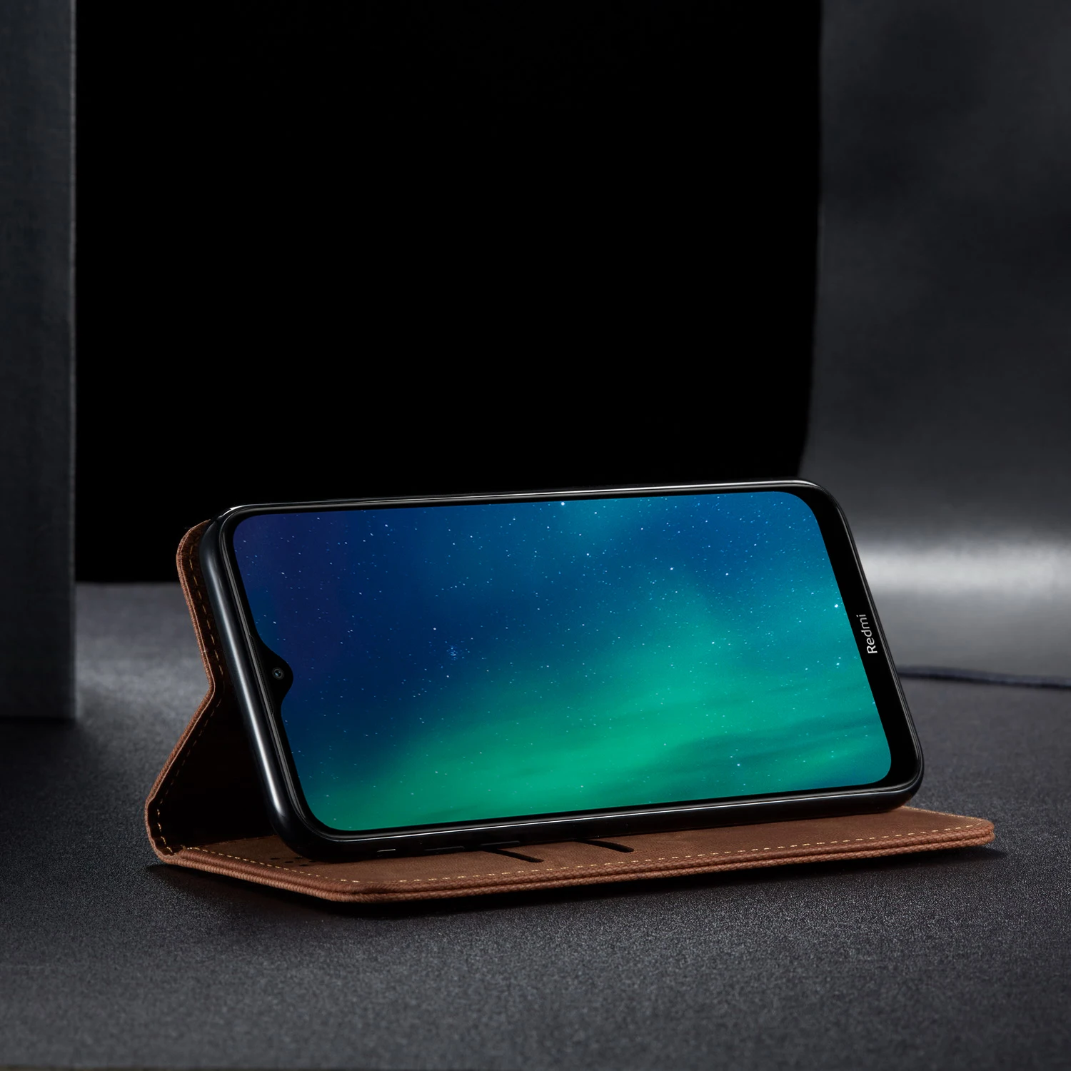 Кожаный чехол в стиле ретро для Xiaomi Redmi 8 Redmi8, чехол-книжка с джинсовыми полосками, чехол для телефона Xiaomi Redmi 8 M1908C3IC, чехол для телефона