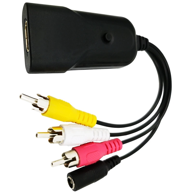 

HDMI to 3RCA AV/CVBS 1080P Video Audio Converter Adapter for PS4 VCR Camera DVD Support NTSC/PAL