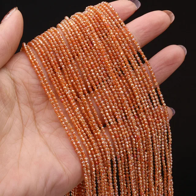 Natural Stone Shiny Quartzs Beads Small Faceted Spinel Bead for Jewelry Making Diy Necklace Bracelet Accessories 14inch G