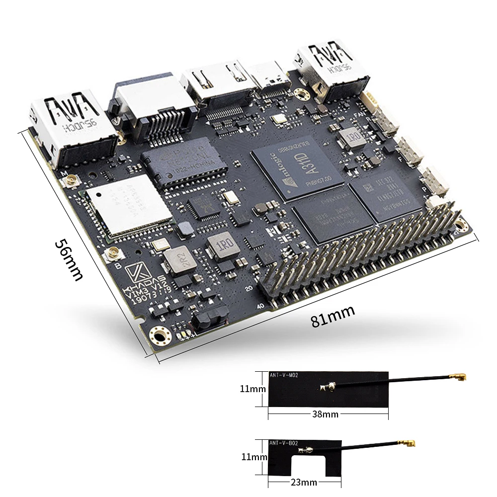 Khadas vim3 sbc Amlogic A311D SoC поддержка Linux Ubuntu Debian Android с 5 0 топами NPU одноплатный