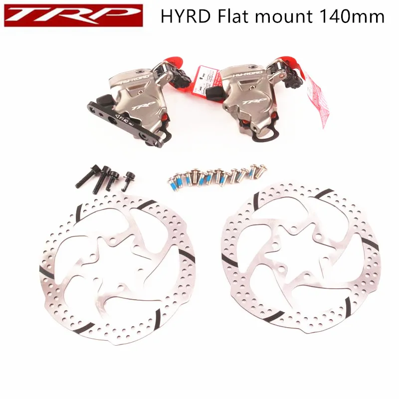 

TRP HY/RD 140mm flat Mount Cable Actuated Hydraulic Disc Brake Caliper 140mm Set HYRD ROAD MTB Caliper