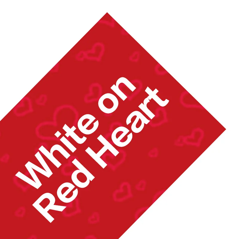 White on Red Heart