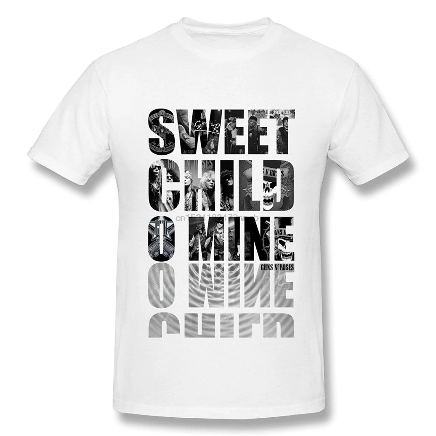 Летние белые футболки для мужчин и ружья N Roses|Футболки| |