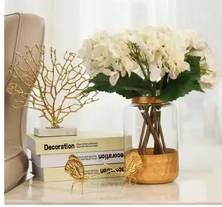 

NORDIC HOME VASES GLASS VASE GOLDEN RIM TRANSPARENT HYDROPONIC FLOWER ARRANGEMENT DESK ADORNMENT HOME DECORATION ACCESSORIES