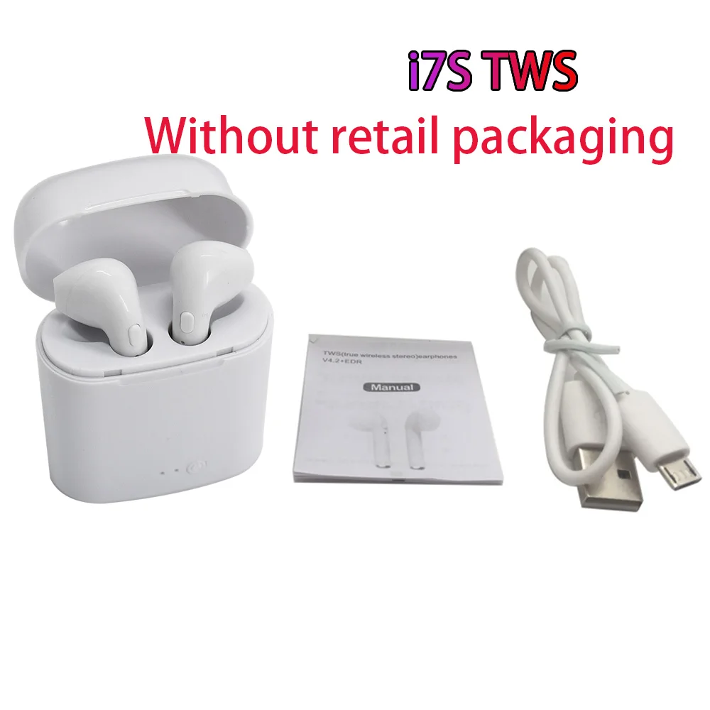 Original i12 TWS Bluetooth Earphone Mini Headphone Sports i7s TWS wireless earbuds Stereo headset PK i9s i20 tws i18 i60 i80 - Color: White i7s