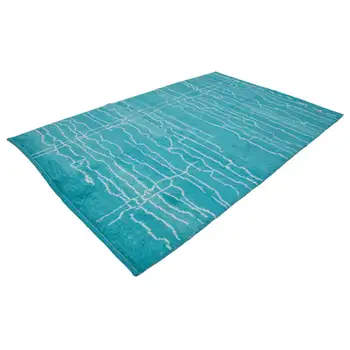 

192x305 Cm Turquoise Handmade Moroccan Rug-6x10 Ft