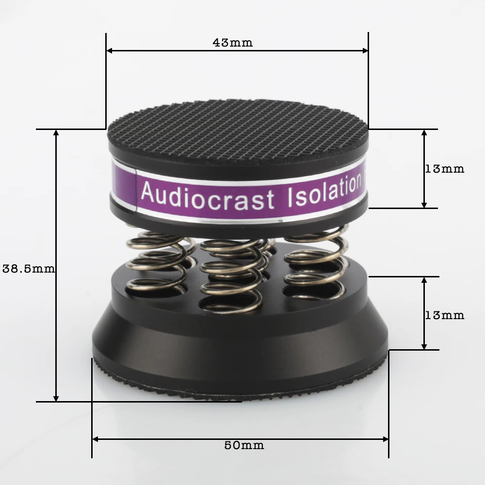 Car Cd Player HiFi Speaker Spikes IF03B By Audiocrast, Speaker Vibration Dampener Stand Feet Pads Shock Absorber Isolation Pucks, Speaker Resonance Reducer With Non-Slip Mat For Turntable Amp CD DAC Recorder In