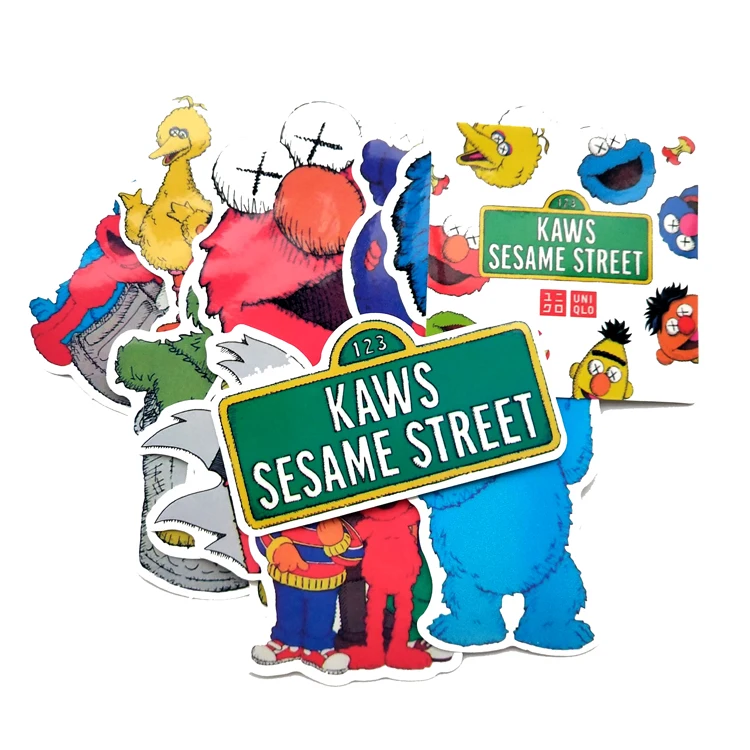 Decals Decal Sticker KAWS x Sesame Street STICKERS 12 PCS Set Pack Lot