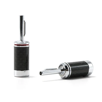 

Hi-end Rhodium Plated Carbon Fiber Speaker Cable Banana Terminal Connector,speaker cable plug,rhodium banana plug,cable plu