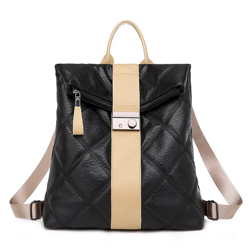 

PB1030 Backpack Women PU Leather Shoulder Bag For Teenage Girls Kids Multi-Function Small Bagpack Female Ladies School Backpack