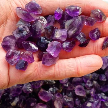 

Natural Amethyst Stone Gravel Uruguayan Deep Purple Crystal Stone Ring Bead Mineral Raw Material