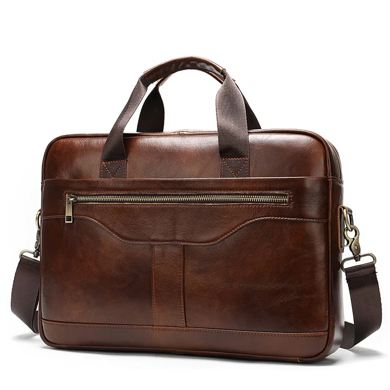 computer briefcase leather