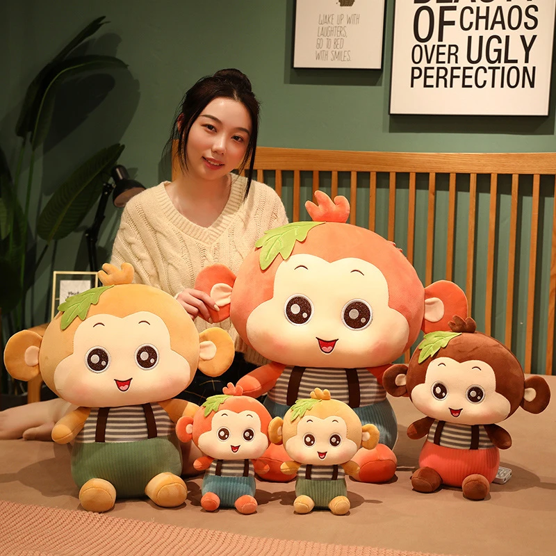 カワイイシッティングモンキーぬいぐるみソフトモンキー服付きぬいぐるみ枕抱きしめる人形女の子のための赤ちゃんの誕生日プレゼント Aliexpress Toys Hobbies