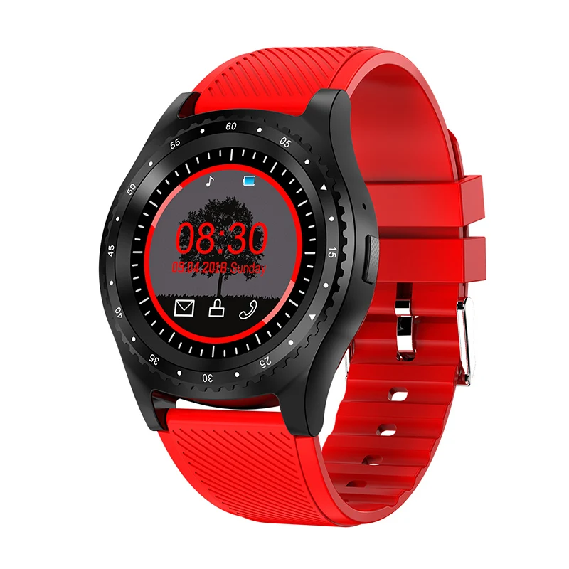 red Умные часы Android SIM часы для мужчин с камерой Smartwatch Bluetooth умный Браслет спортивный браслет для Xiaomi телефон PK V8 DZ09 - Цвет: red