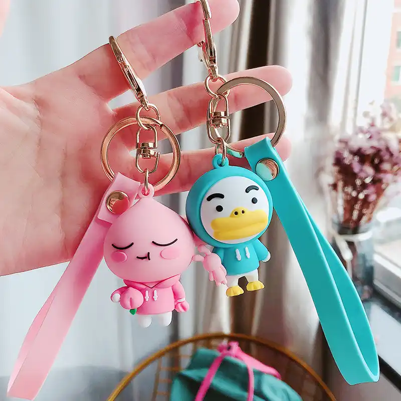 かわいい漫画pvcソフトラバー韓国人形キーホルダーのペンダントカスタムマップするアニメ人形荷物ペンダント キーホルダー Aliexpress