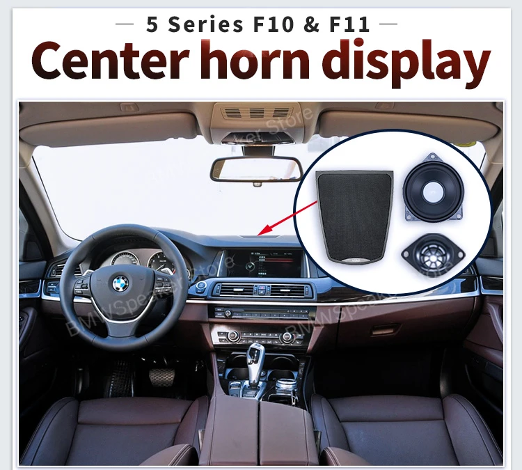 Black Steel Door Audo Speaker Panel Cover Trm For BMW 5 Seres F10