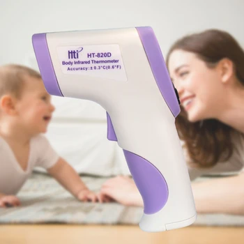 

50pcs/lot Non-Contact Forehead Infrared HT-820D Thermometer Gun Portable Quick Measurement Temperature Digital Shipping DHL EMS