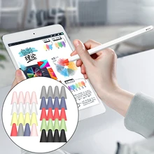 8 шт. силиконовые защитные чехлы Нескользящие износостойкие накладки на наконечник для Apple Pencil 1-й 2-й стилус для сенсора ручка