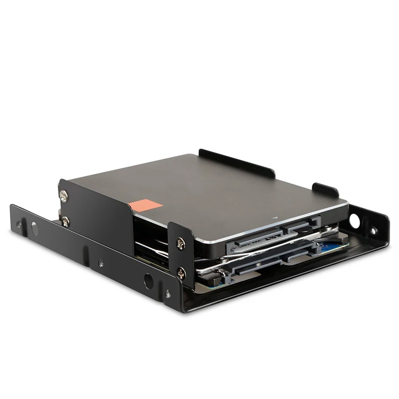 Двойной слой SSD металлическая рамка 2,5 дюймов до 3,5 дюймов внешний SSD металлический монтажный комплект адаптер кронштейн прочный для SATAII, SATAIII