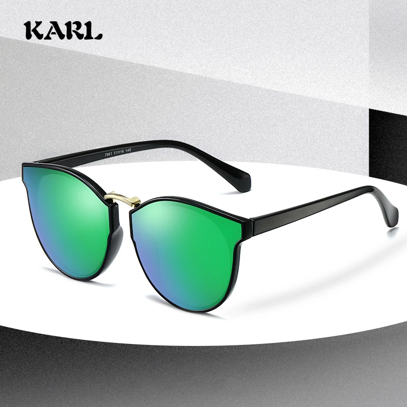 

Retro Women Sunglasses High Definition Colored Lens Sun Glasses Men Fashion Plastic frame Sunglasses Color coated mirror Shades