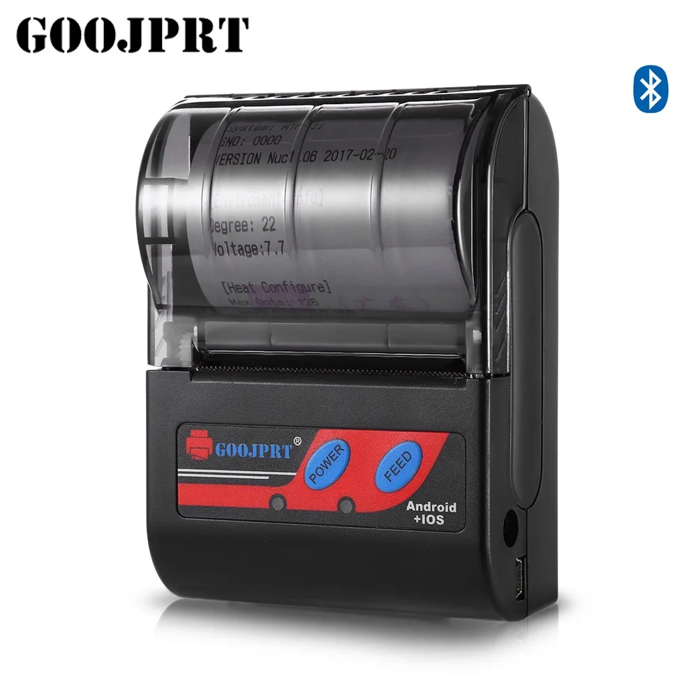 GOOJPRT MTP-II 58 мм Bluetooth термопринтер портативный беспроводной чековый станок для Windows