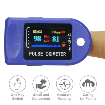 

Digital Fingertip Pulse Oximeter LED Display Blood Oxygen Level SpO2 Finger Oximeter Sensor Saturation Monitor Measurement Meter