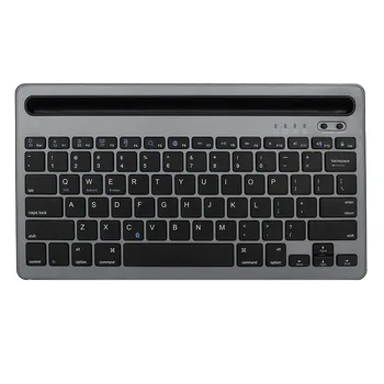 

Dual Channel Bluetooth Keyboard with Phone Holder Rechargeable Wireless Keyboard for Tablet/Laptop/Phone