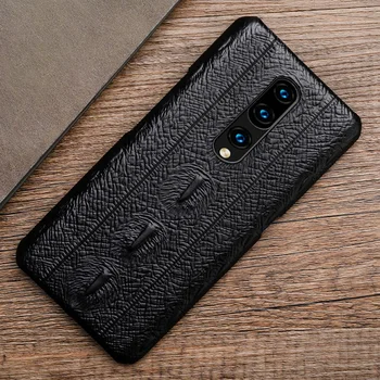 

Genuine leather Phone Case For Oneplus 8 pro 7 7T Pro 6t 6 Case Cowhide Arowana Texture Cover For oneplus 3t 3 5t 5 7PRO Case