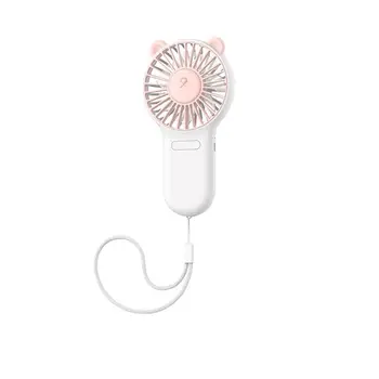

USB fan mini flash small electric fan portable outdoor handheld fan with lanyard K1AB