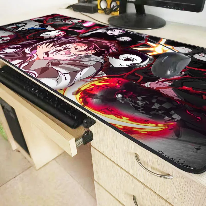 XGZ Anime Girl Design Pattern Game Lock Edge Mouse Pad Computer Keyboard Mats Speed Version Gaming