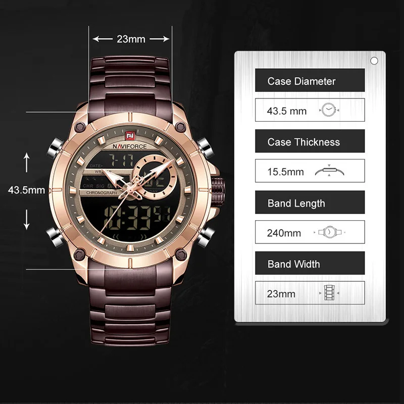 Relogio Masculino NAVIFORCE мужские часы Лидирующий бренд Роскошные спортивные военные