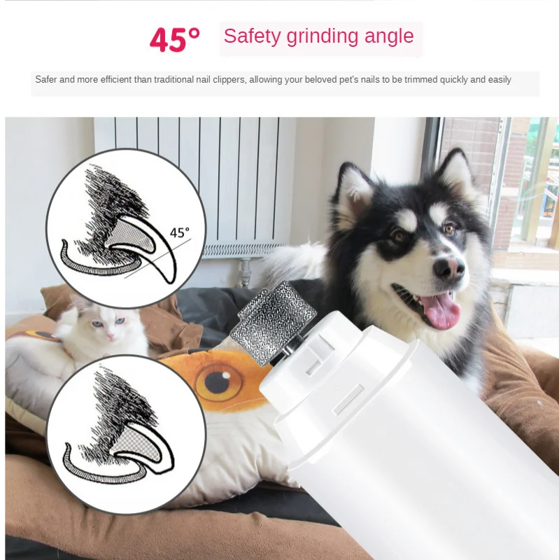 

Rechargeable/Battery Pet Nail Grinder Dog Nail Clippers Painless USB Electric Cat Paws Nail Cutter Grooming Trimmer