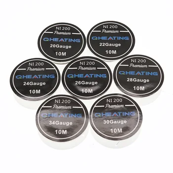 

Ni200 20 22 24 26 28 30 34 Gauge 10m/roll RDA RBA Rebuildable Atomizer Heating Wires E cigarette Stainless steel Heating Wires